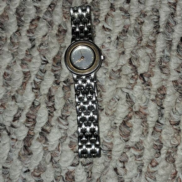 Skagen Women's Silver Tone Designer Watch w Rose Gold Tone Around Clock - Picture 1 of 2